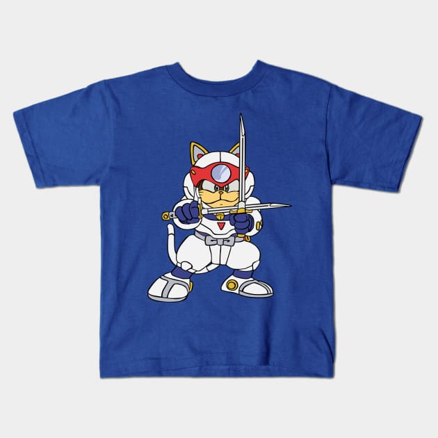 Samurai Pizza Cats Kids T-Shirt by procrastitron4000